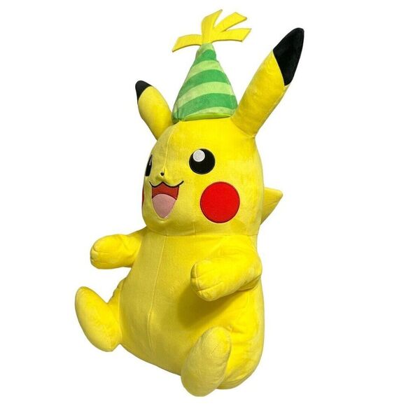 Pokémon Pikachu 25th Anniversary 24” Plush GameStop Exclusive Party Hat Toy - Picture 12 of 12